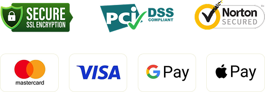 Accepted payment methods: Visa, Mastercard, PayPal and more